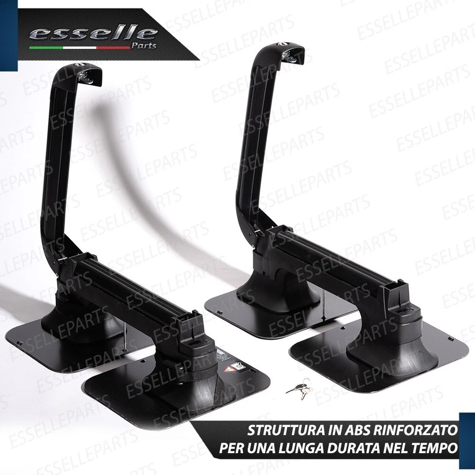 PORTA SCI PORTA SNOWBOARD MAGNETICI CON SERRATURA PER ALFA ROMEO STELVIO - Immagine 4 di 4