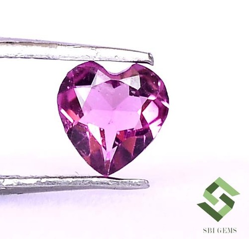 Natural Pink Tourmaline Heart Shape Cut 5x5 mm 0.39 CTS Faceted Loose Gemstone - Picture 2 of 7