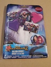 Disney Descendants 2 Anagram Birthday Party Themed Foil Balloon Bouquet Set NEW
