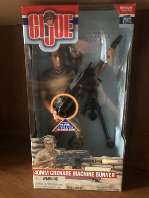 2000 GI Joe 40MM Grenade Machine Gunner 12'' Action Figure Hasbro NIB!