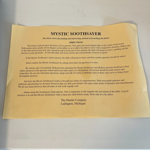 Rare! 2001-02 Drueke Mystic Soothsayer Limited Edition Ouija Board 100% complete - Picture 6 of 19