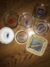 Commodore Cruise Lines CARIBE+admiral Hawaii SITMAR Alaska Ashtray Plate Lot