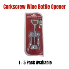 Wing Corkscrew  Wine Opener  Bottle and Cap Bar Tool Champagne (1-5 Pack)