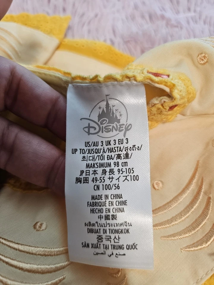 Disney Encanto Dolores Disfraz Dorado-Amarillo Vestido Niñas Talla 3 Foto 3 de 4