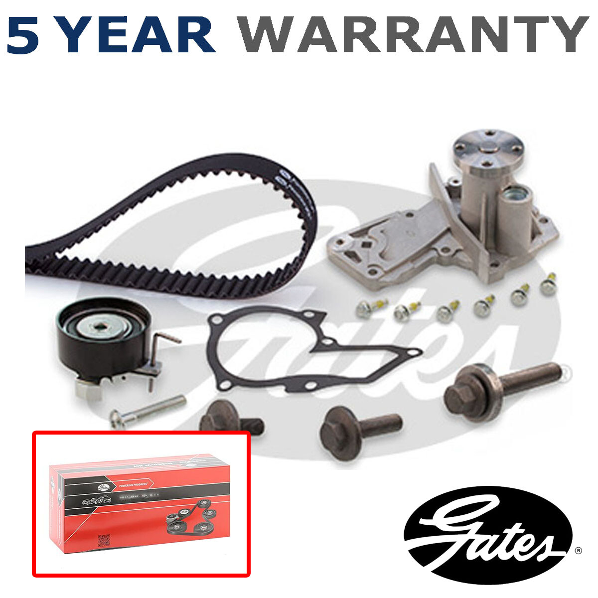 Timing Cam Belt Kit + Water Pump Gates Fits Ford Fiesta 2005 Focus