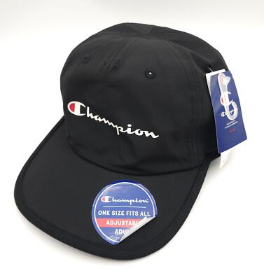 Champion Unisex Pace Runner Performance Stretch Fit Cap Black O/S One Size NEW