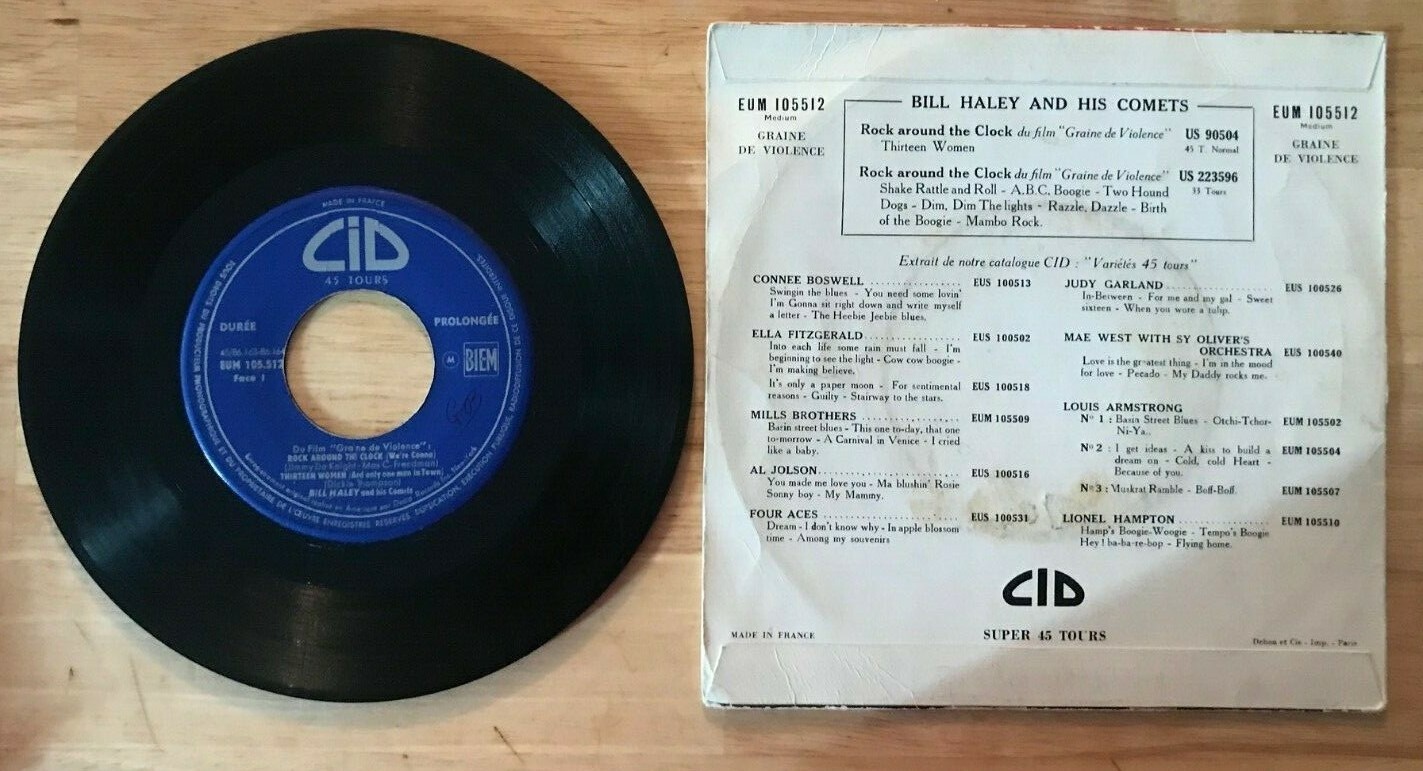 45 7" FRENCH EP MOVIE SOUNDTRACK BLACKBOARD JUNGLE BILL HALEY eBay