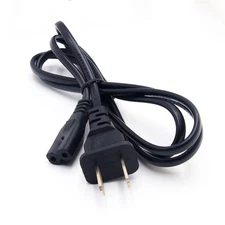 AC Power Cord 2 Prong Cable for PS 5 4 3 2 Slim XBOX PC Laptop PSV Monitor TV