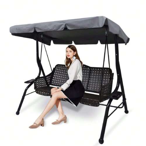 Outdoor Patio Swing Chair Cover Replacement Piece,3 Seat Porch Swing Chair Cover