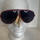 michael jackson sunglasses victory tour aviator, Red, 1980s Vintage, NWT Bonneau