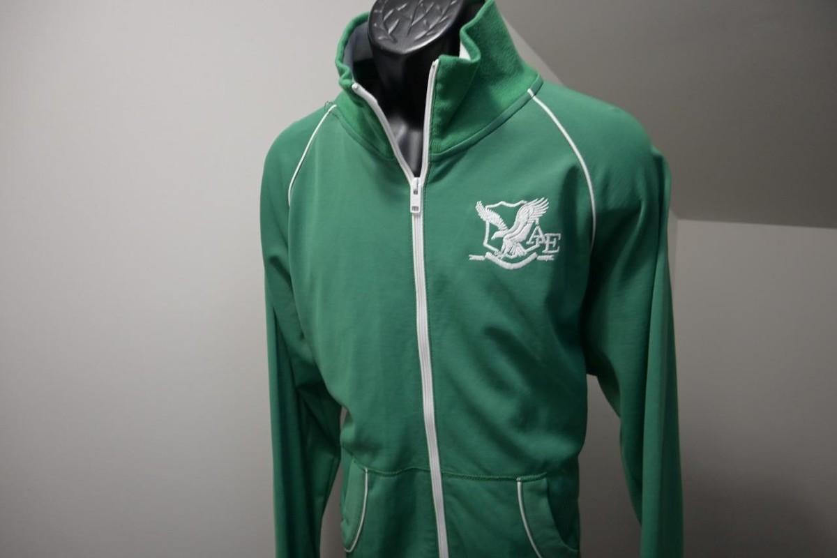 ジャケット・アウター AMERICAN EAGLE Pullover Nylon Jacket American Eagle Rainbow Stripe Hooded Pullover Sweatshirt