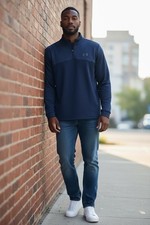 Under Armour Fleece 1/4 Zip Mens 3XL Pullover Sweater Blue Loose Coldgear