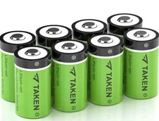 Taken CR123A Rechargeable Batteries 16 Pack, 3.7V Lithium Battery and LED Charge