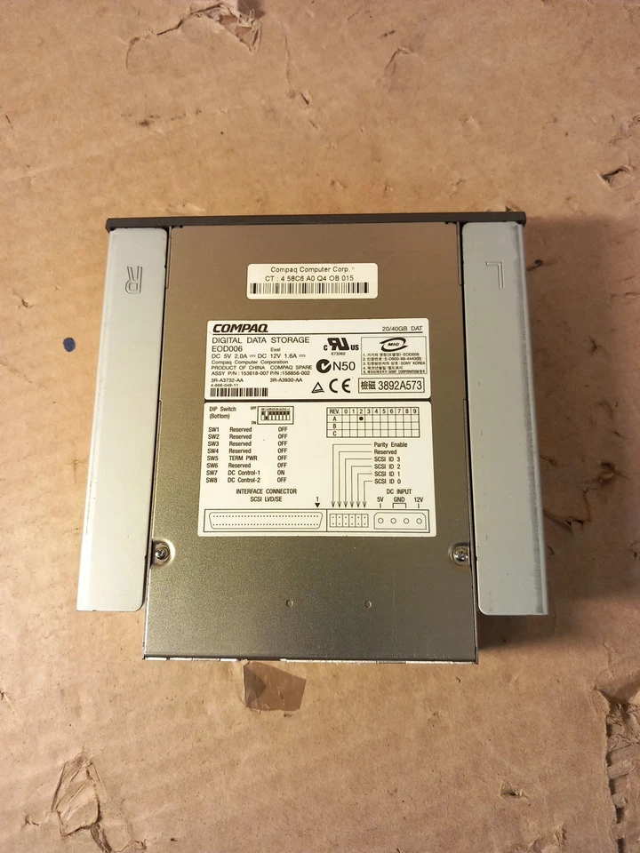 Compaq EOD006 20/40GB DDS-4 INT Data Tape Drive 5.25" - Image 4 of 4
