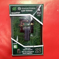 Quartet Hanayama Cast Metal Brain Teaser Puzzle Level 6 Challenge Bepuzzled Game