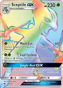 Sceptile GX - 216/214 SM8 Lost Thunder - Rainbow Rare EN NM Pokemon