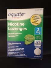 Nicotine Polacrilex Lozenges, 2 Mg, Mint Flavor, 108 Count Stop Smoking Aid