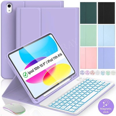 Für iPad 10/11th Generation A16 2025 11 10,9 Zoll Hülle mit Beleuchtete Tastatur