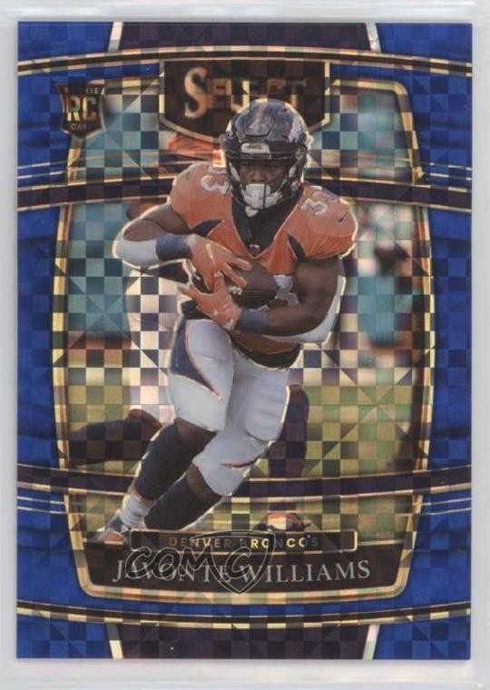 2021 Panini Select Concourse Blue Prizm /199 Javonte Williams #57 6o3