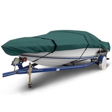 Budge American Flagship Ripstop Boat Cover, Fits V-Hull Fishing Boats, Hunter Gr