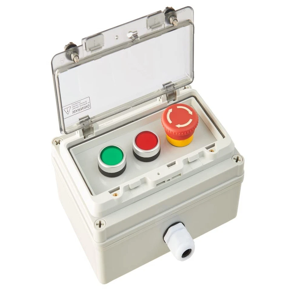 Durable Push Button Switch Box with Emergency Stop Function and IP67 Rating - Image 3 of 4