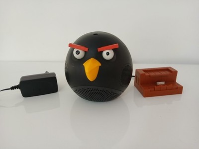 Gear4 Angry Birds Schwarz Vogel Tragbarer Lautsprecher für iPod Smartphone Mp3