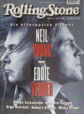 Rolling Stone - August 1995 mit der Titelstory über Neil Young und Eddie Vetter