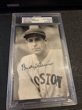 BASEBALL~SIGNED BUCKY HARRIS~PSA/DNA~BOSTON RED SOX POSTCARD/~FREE SHIP
