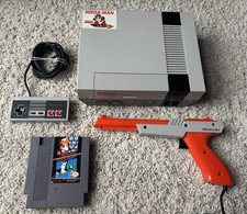 Original Nintendo Nes System Console Super Mario Game Bundle Tested Working