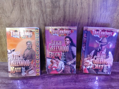 #ad #ad Leigh Greenwood The Cowboys Series Lot 3 Paperbacks Matt Buck Chet Leisure Histo $14.00