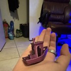 3D Printed Mini Boat Model - Purple/Black Plastic, Ready to Go Pre-Built — photo 2