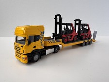 siku 1984 Scania R620 Tieflader Linde Gabelstapler 1:50 aus Sammlung
