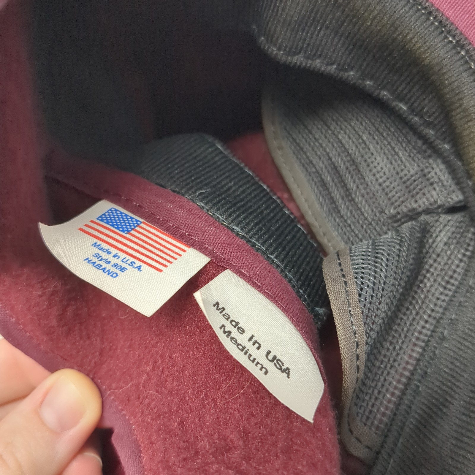 Unbranded Fitted Trapper Hat Red Medium Solid Fle… - image 9