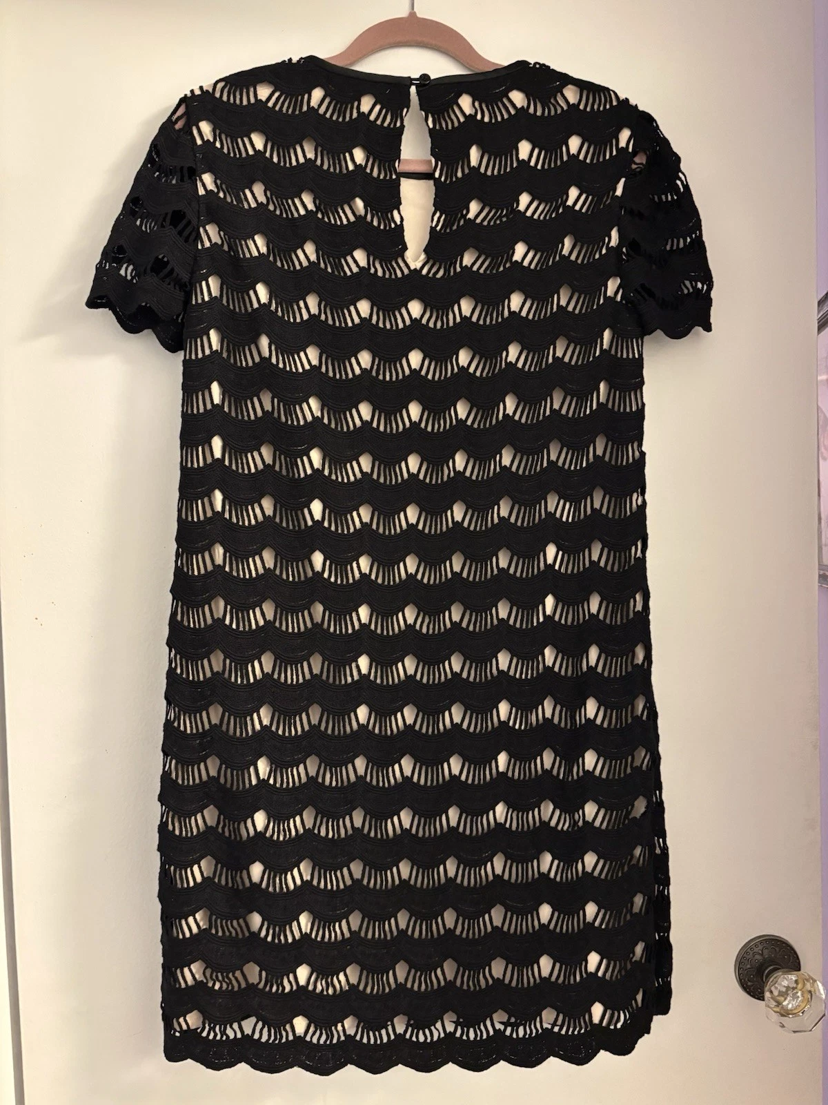 Abito Kate Spade New York Nero Virginia Pizzo Cambio Nuovo 10