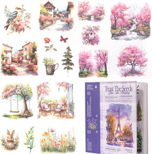 Journaling Sticker , 50 Sheets Scrapbook Stickers, Junk Journal Supplies, Pre-Cu