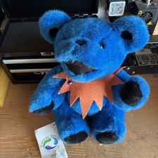 Grateful Dead Steven Smith 9"Jointed Bear Plush Liquid Blue And Orange With Tag