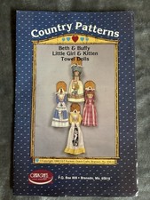 Beth  Buffy Little Girl  Kitten Towel Dolls Ozark Crafts Country Pattern 415