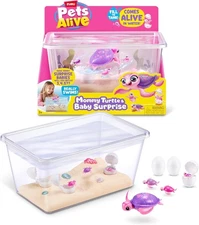 Pets Alive Mama Turtle & Baby Surprise Playset Series 1 Comes Alive In Water New