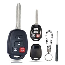 Key Fob Shell Case Replacement Compatible with Toyota Camry Corolla RAV4