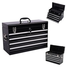 21 Inch Metal Tool Box With 4 Drawers Portable Tool Organizer Tool Chest Cabinet
