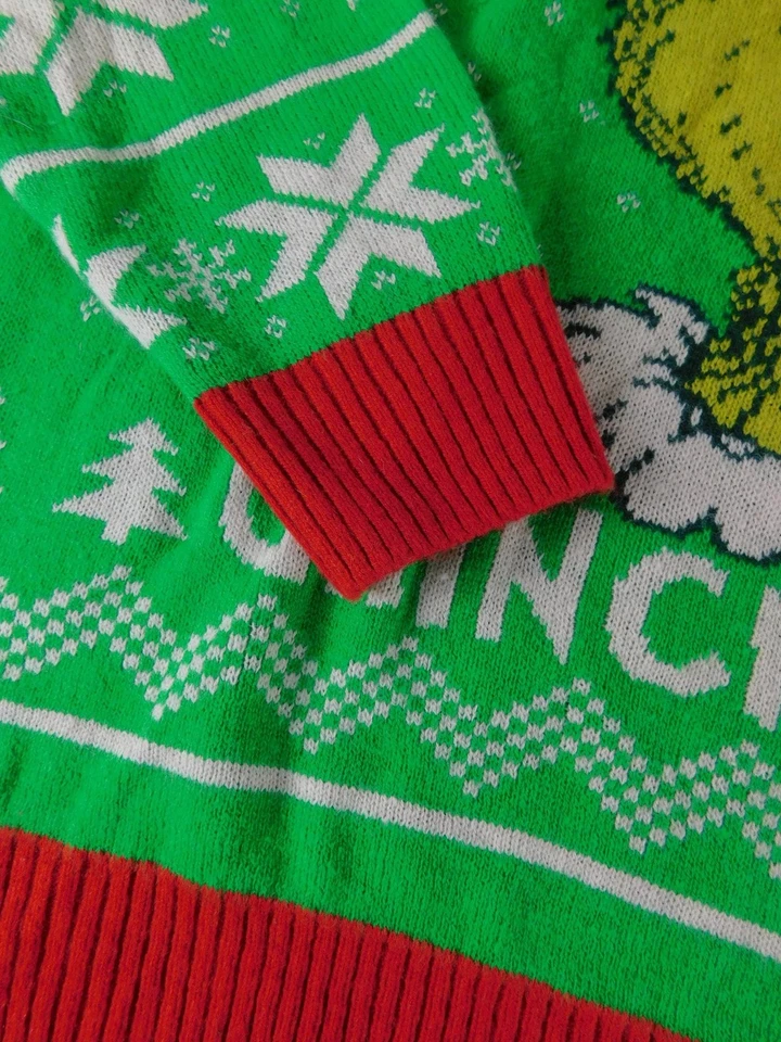 The Grinch Sweater Mens 2XL Green Merry Grinchmas Christmas Pullover Knit - Image 3 of 4