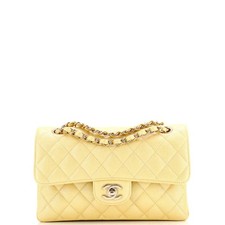 Chanel Classic Double Flap Bag Quilted Iridescent Caviar Small