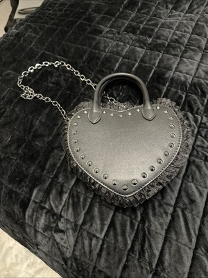 Killstar Heart Shaped Purse Black