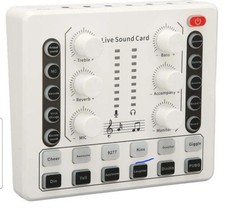 Live Sound Card, Mini Sound Mixer for Live Streaming, Podcast Microphone Soun...
