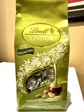 Lindt Lindor Milk Chocolate Pistachio Truffles  1 lb 6 oz- Limited Edition