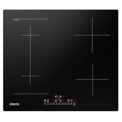 Induktionskochfeld 60cm Flexzonen 4 Platten Touch Boost Timer Sicherheit