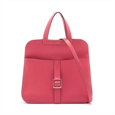 Hermès Arzan 31 Verso Taurillon Clemence Rose Mexico x Rouge Ku Silver Metal Fit