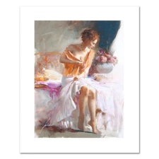 Pino (1939-2010), "Spring Flower" Hand Signed Limited Edition on Canvas with Cer