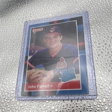 Donruss 1988 John Farrell #42 Cleveland Guardians Rated Rookie Baseball Card. rookie card picture