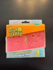 Scrub Daddy Dish Wand Refill Heads Pink Soap Dispensing Dish Scrubbing Head